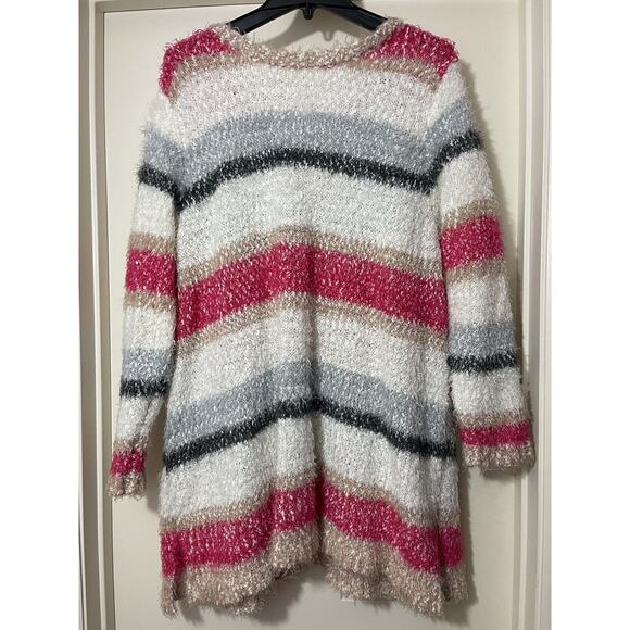 Lane Bryant Sweater Womens Sz 22/24 Stiped Multicolor Pullover Long Sleeve Tie - Picture 3 of 15